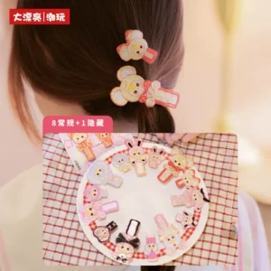 Official Baby Three hair clip blind bag cute creative side clip hair clip head accessories peripheral