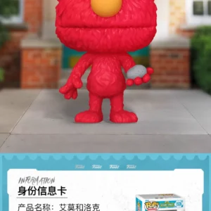 Funko Pop Sesame Street Elmo and Rocco Merchandise Q Version Dolls Trendy Toy Figurines Gift