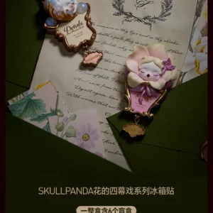Popmart Skullpanda Four Scenes of Flowers Series Refrigerator Magnet Blind Box Home Accessories
