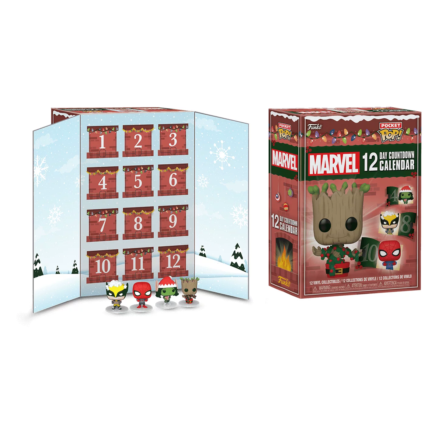Funko Pop Marvel Groot Wolverine Spider-Man Calendar Blind Box Figure Ornament Doll Gift - Image 6