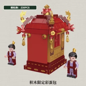HERE Qimengdao Huaishui Bamboo Pavilion officially authorized authentic Chinese style scene building blocks model building blocks toys