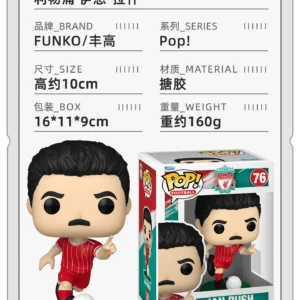 Funko Pop Football Premier League Liverpool Team Ian Rush Peripheral Figurine Trendy Toy Decoration Doll Gift