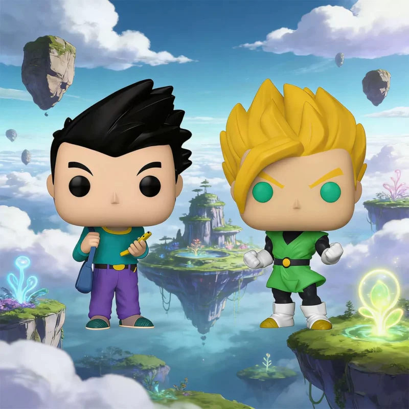 Funko Pop Dragon Ball Super Saiyan Son Gohan and Goten Merchandise Figurines Trendy Toys Display Dolls Gifts