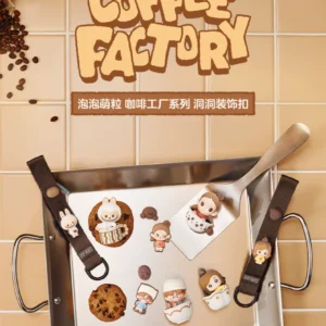 Popmart Bubble Mart Bubble Cute Coffee Factory Series Hole Decoration Buckle Blind Box Gift