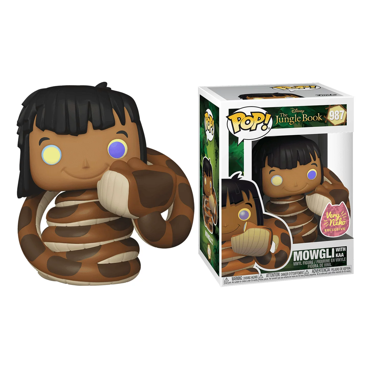 Funko Disney Jungle Prince Mowgli with Kaa Peripheral Figurine Ornament Doll Gift - Image 5