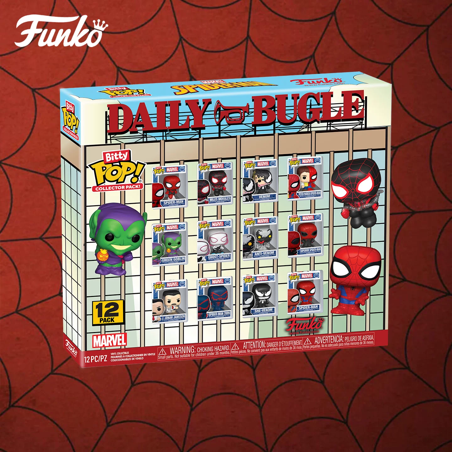 Funko Marvel Spider-Man Peter Parker Miles Green Goblin Venom Cute Figure Pop Ornament Doll Gift - Image 2