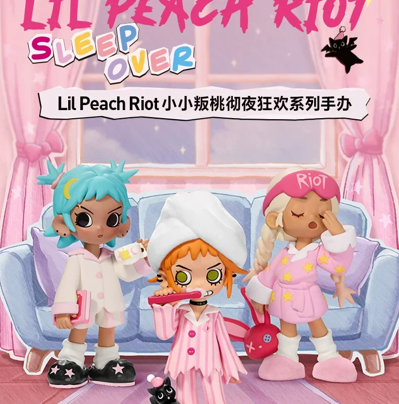 Popmart Lil Peach Riot Little Rebellious Peach All-Night Party Series Figure Blind Box