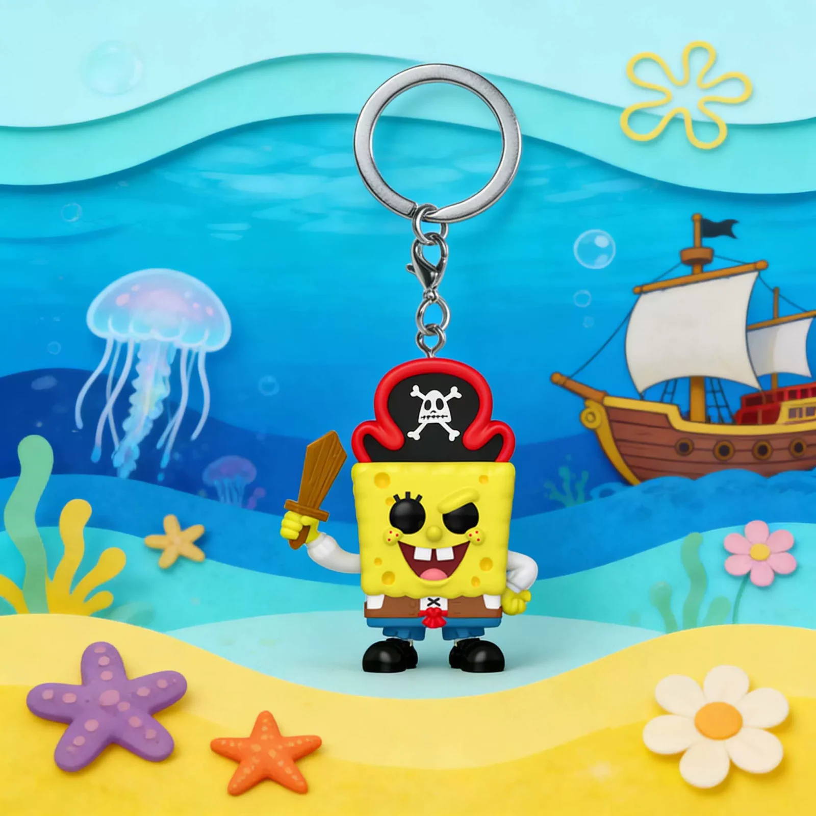 Funko Spongebob Patrick Star Keychain Pendant Peripheral Trendy Toy Figure Bag Decoration Doll Gift - Image 2