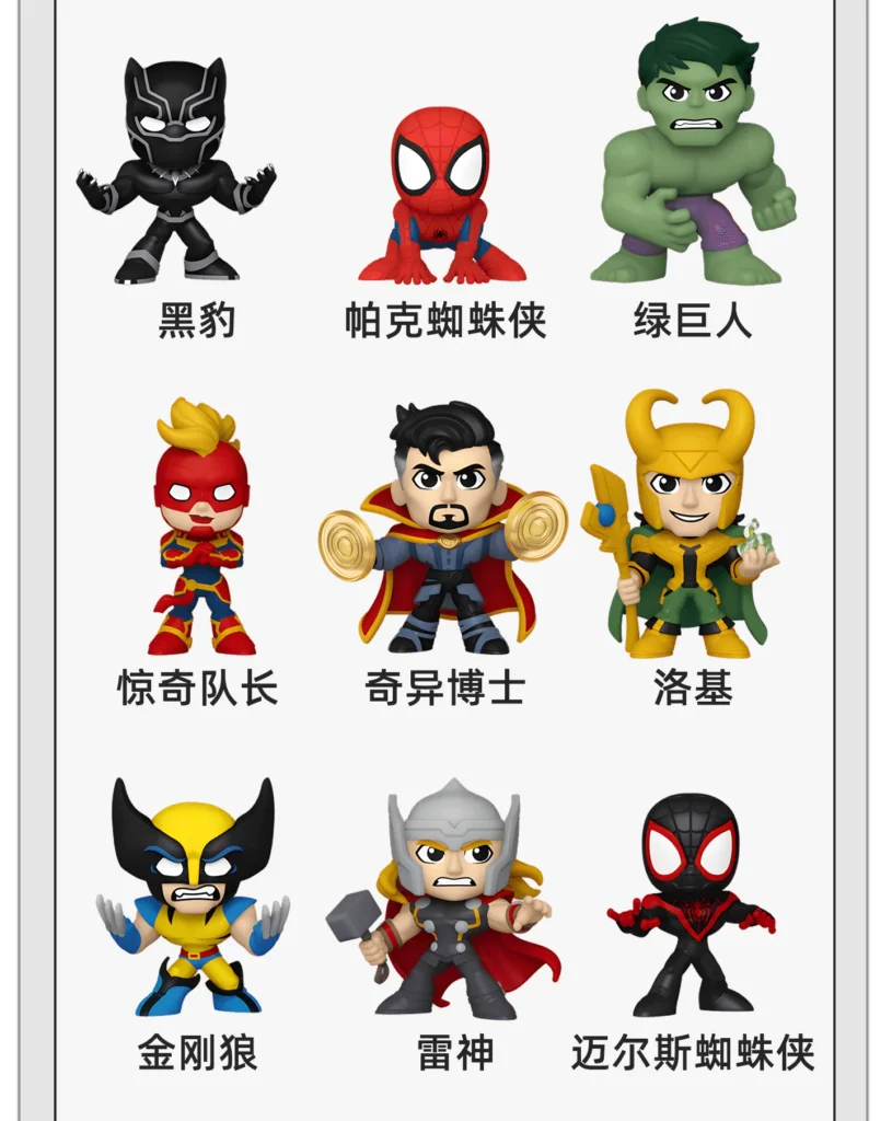 Funko Marvel Iron Man Captain America Scarlet Witch Doctor Strange Hulk Blind Box Figurine Gift
