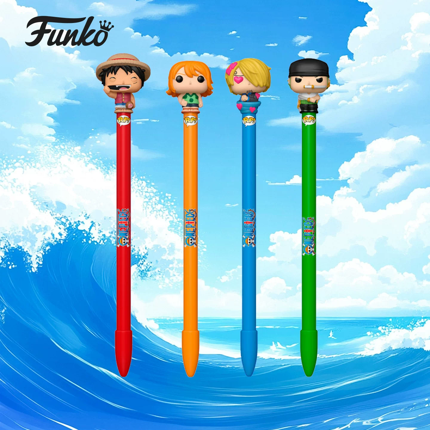 Funko One Piece Zoro Luffy Sanji Nami One Piece Merchandise Stationery Ballpoint Pen Trendy Toy Figure Gift - Image 4