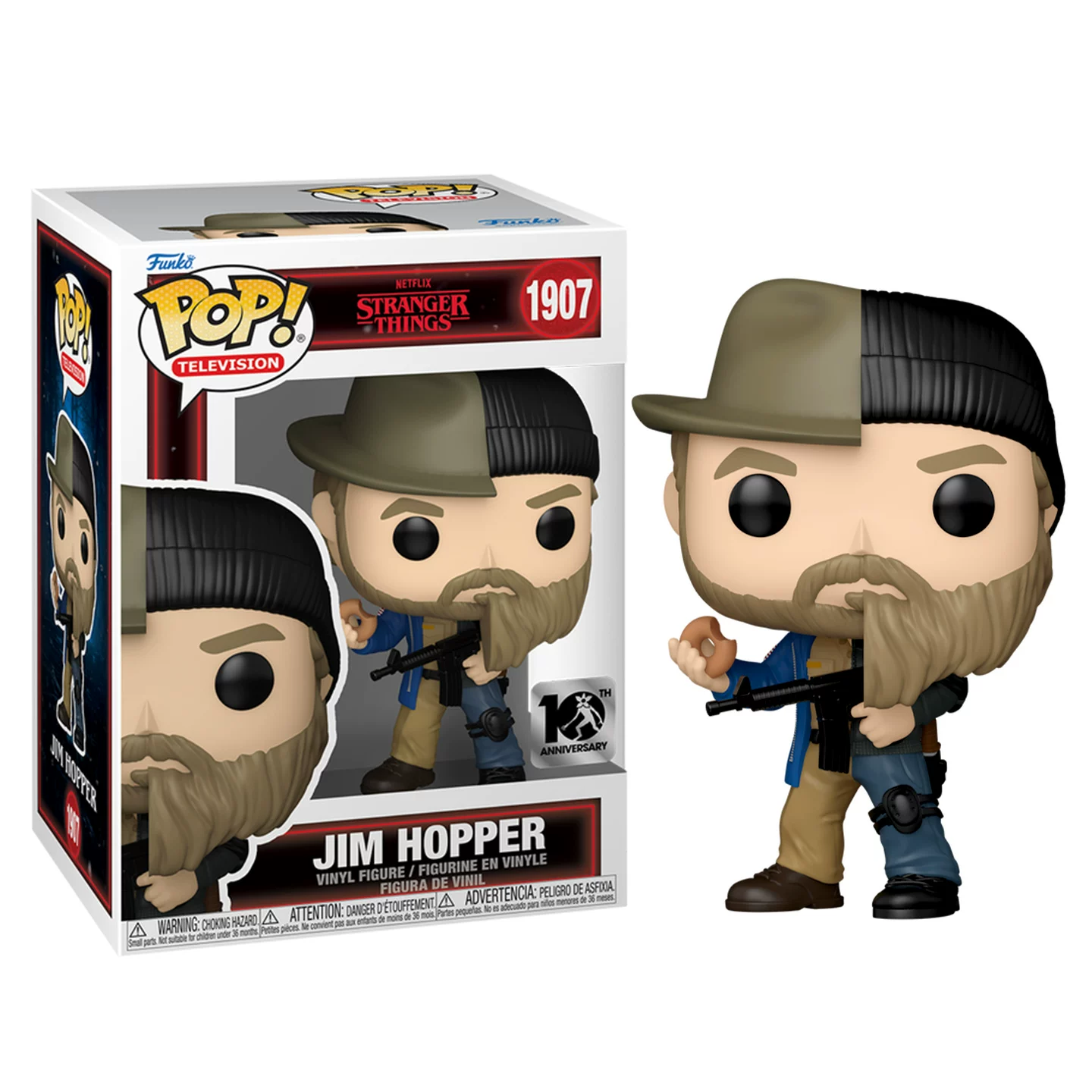 Funkopop American Tv Series Stranger Things Jim Hopper Upside down World Figure Peripheral Ornament Doll Gift - Image 5