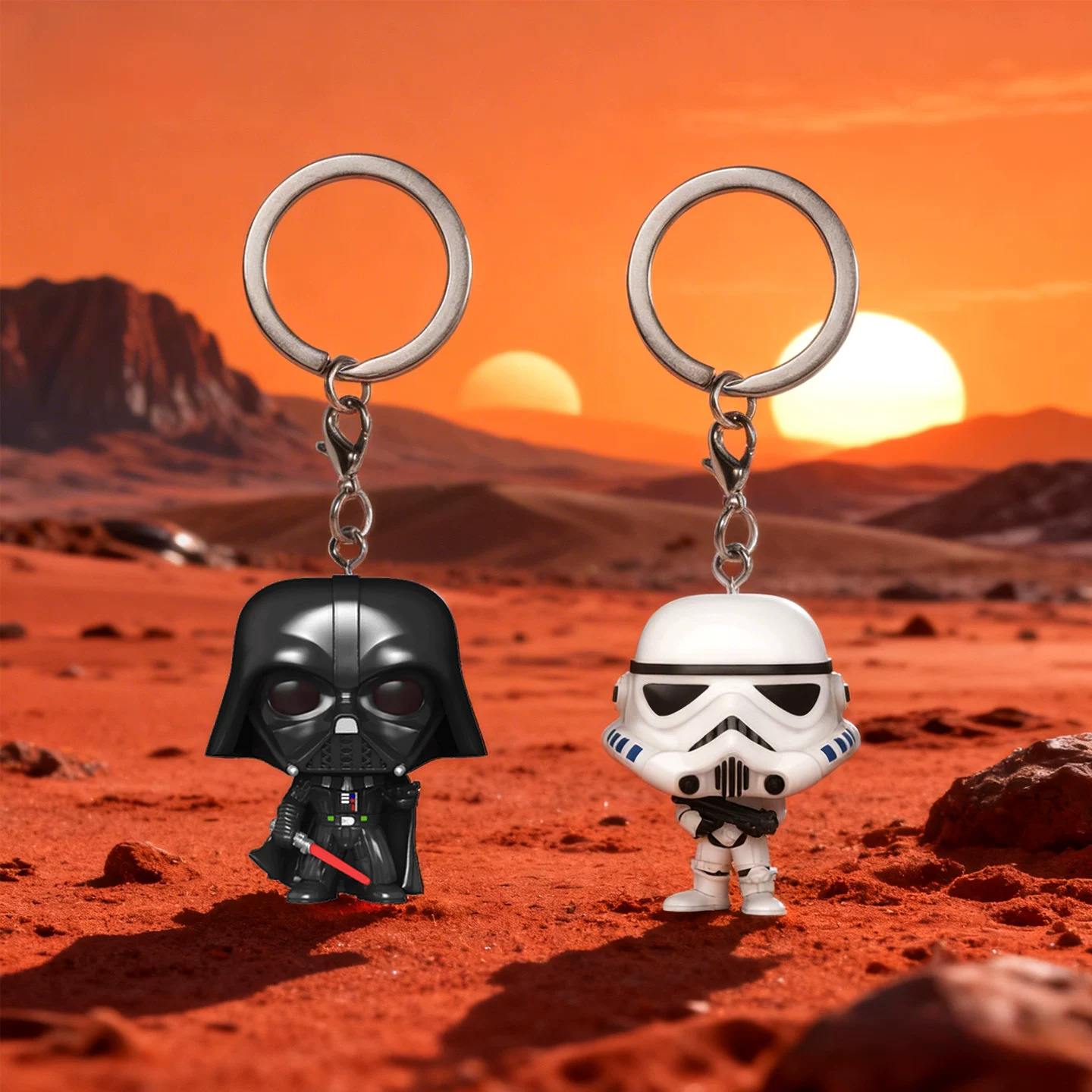 Funko Star Wars Stormtrooper Darth Vader Keychain Pendant Peripheral Figure Bag Hanging Doll Gift - Image 2