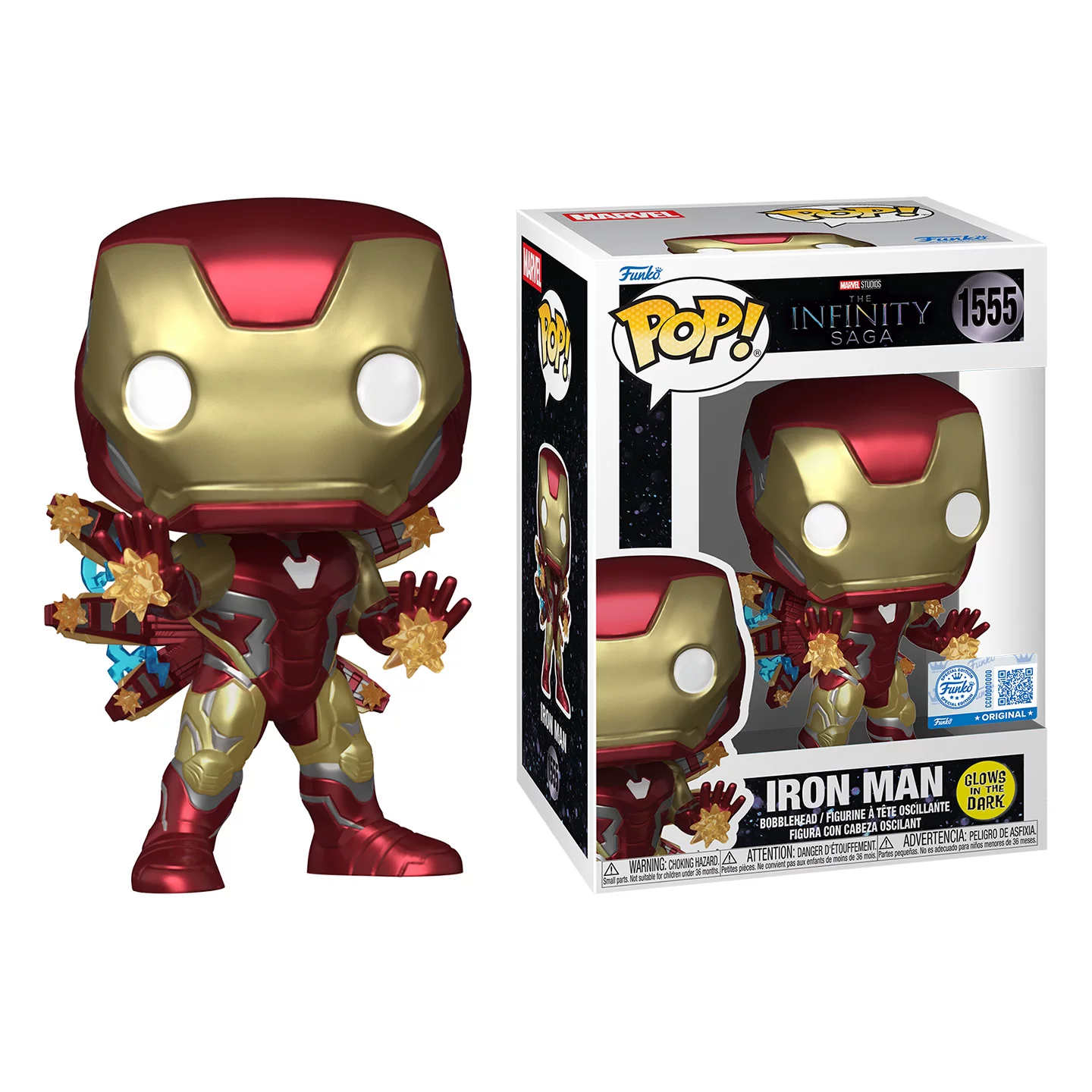 Funko Pop Marvel Heroes Avengers Iron Man Peripheral Figure Luminous Ornament Doll Gift - Image 7