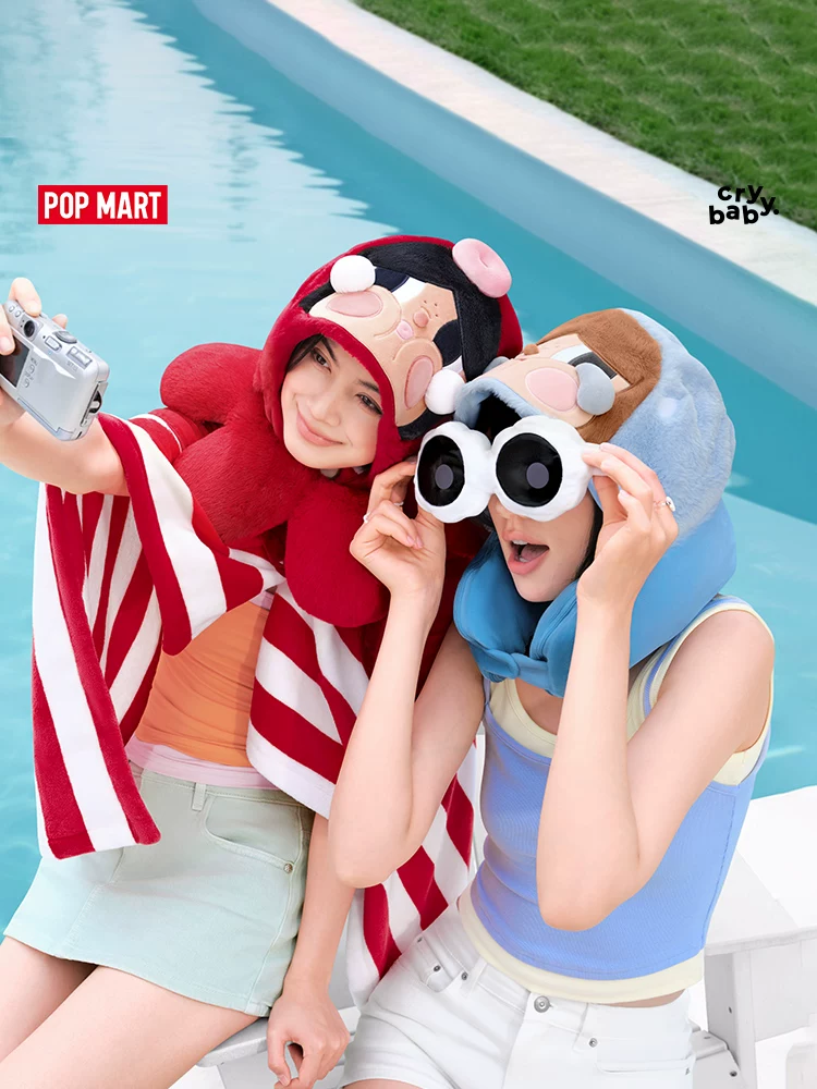 Popmart Crybaby Tears into the Sea Series 2-in-1 Neck Pillow Blanket Peripheral Gift - Image 6