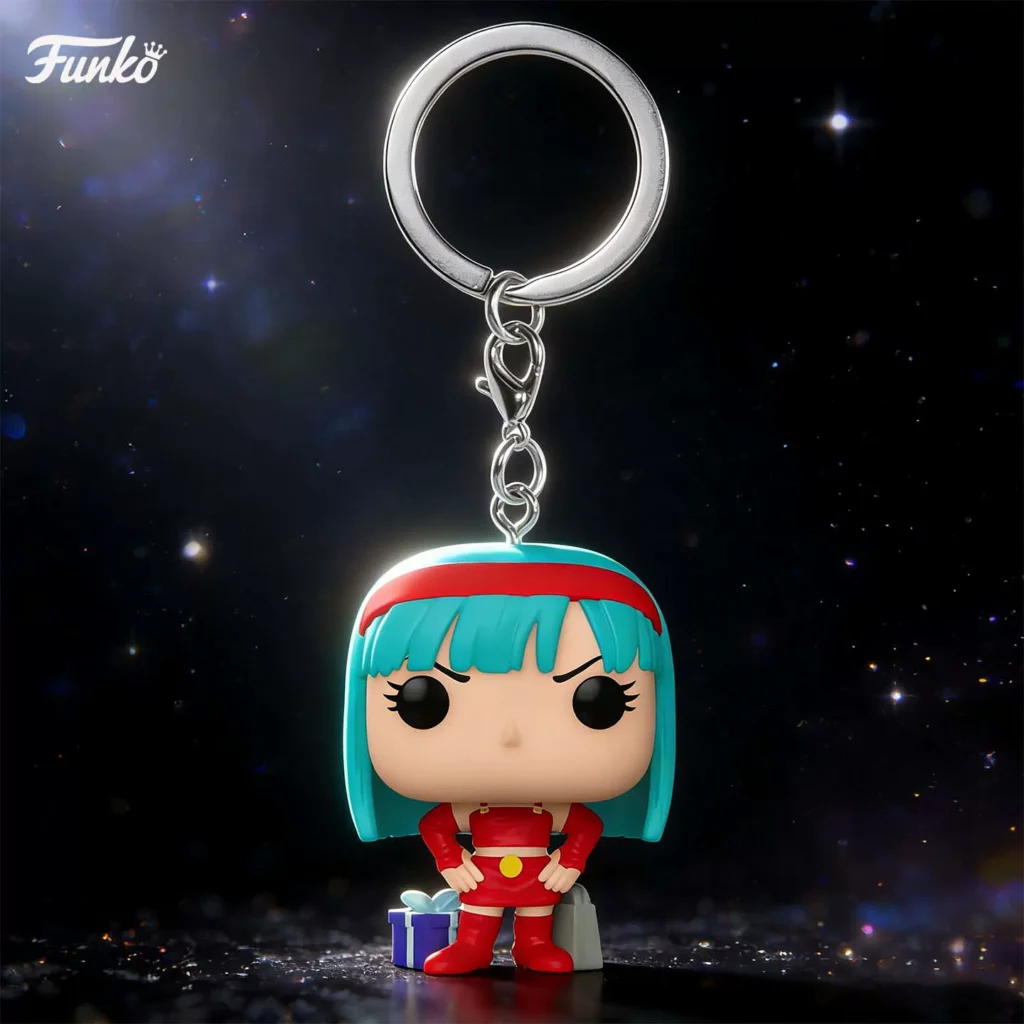 Funko Pop Japanese Anime Dragon Ball Gt Bra Keychain Peripheral Figure Trendy Toy Pendant Doll Gift