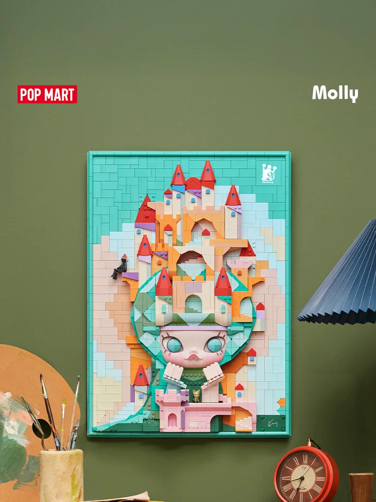 Popmart Molly Lost Triceratops Building Block Painting Home Peripheral Gift - Image 8