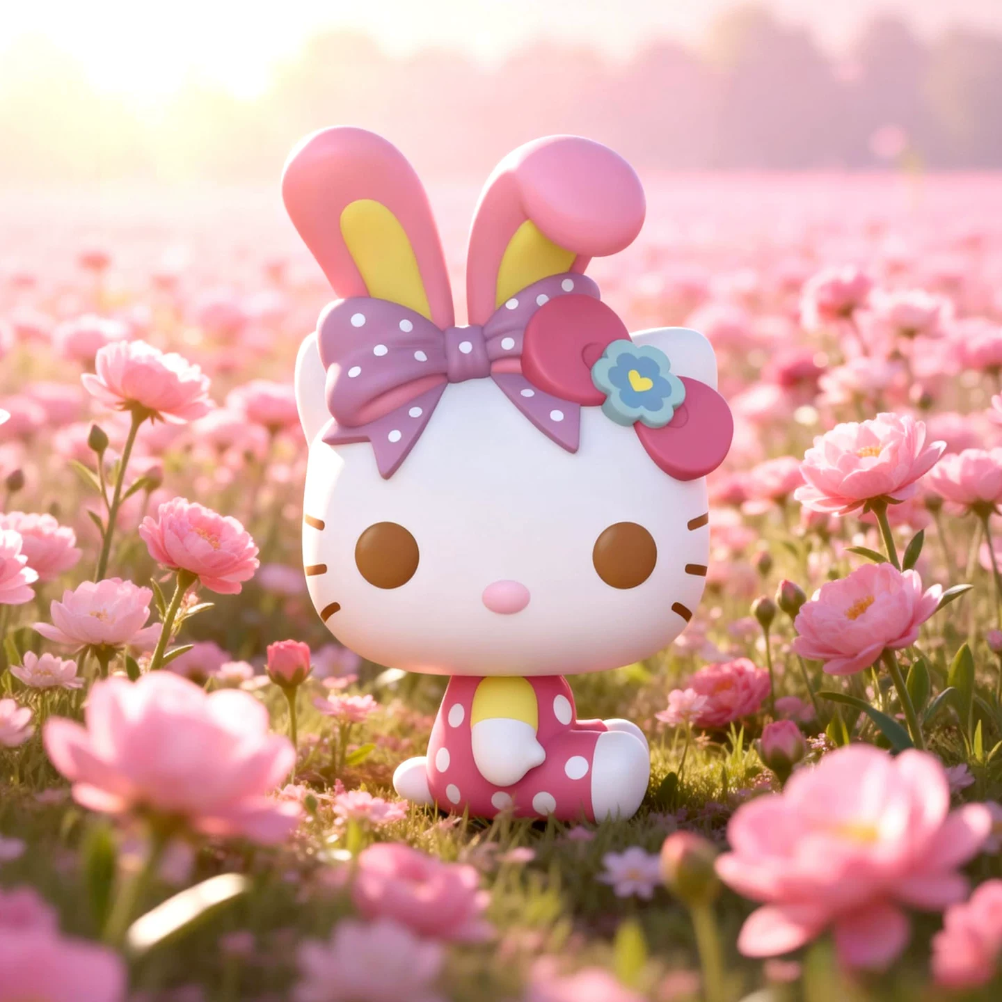 Funko Sanrio Hello Kitty Rabbit Ear Cute Figure Peripheral Ornament Doll Gift - Image 2