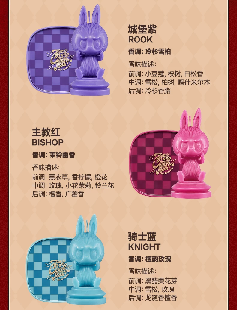 Bubble Mart the Monsters Chess Adventure Blind Box Scented Candle Labubu Gift - Image 4