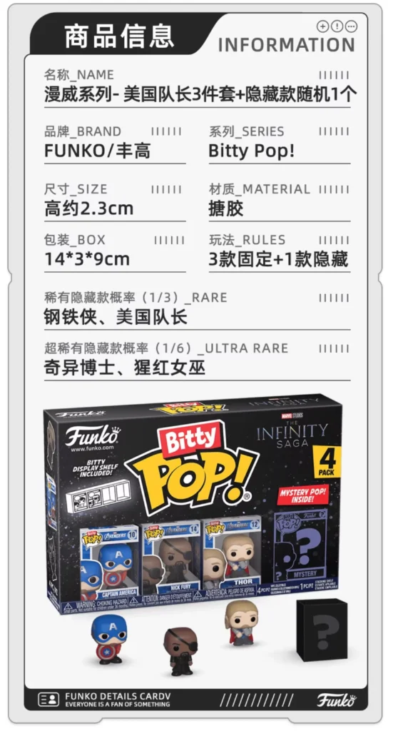 Funko Marvel Captain America Hulk Iron Man Loki Merchandise Cute Blind Box Figures Decoration Dolls Gifts