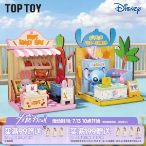 TOPTOY Disney assembled scene cabin Judy Nick classic scene Stitch gift ornaments