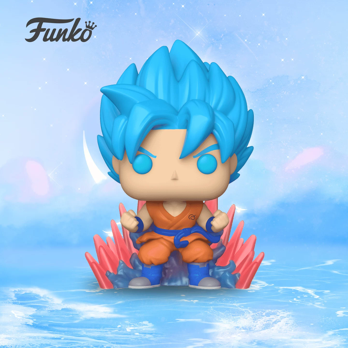 Funko Pop Japanese Anime Dragon Ball Super Saiyan Blue Goku Peripheral Figure Luminous Ornament Doll Gift - Image 2