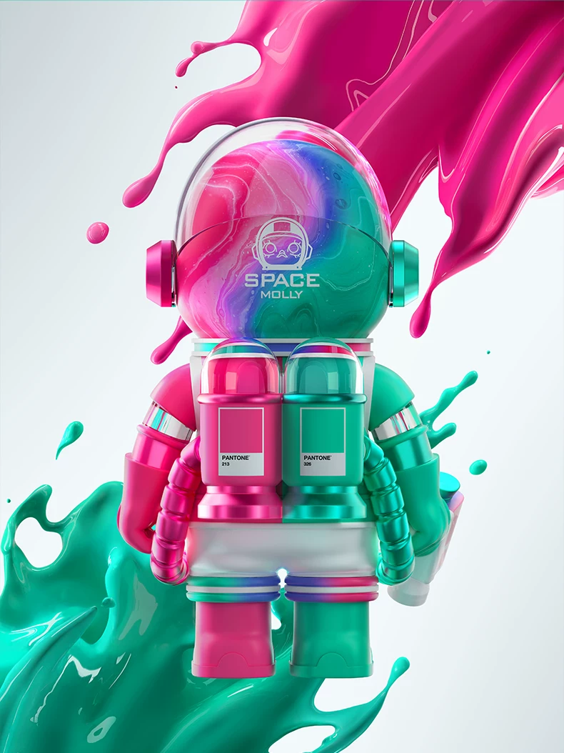 Popmart Mega Space Molly 1000% × Pantone Ornament Gift - Image 6