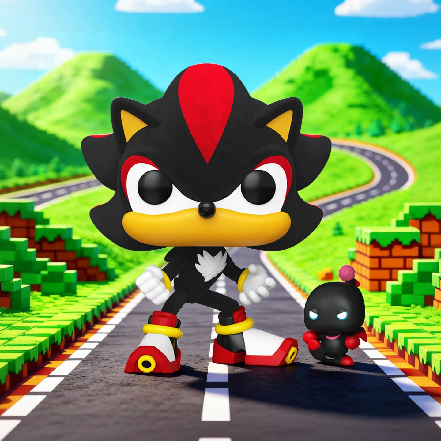 Funko Sonic the Hedgehog Dark Shadow Dark Shadow-Themed Merchandise Figurine Trendy Toy Display Doll Gift - Image 2