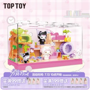 TOPTOY Sanrio Meow Meow's Leisure Time Assembling Building Blocks Coolomi Melody Toy Birthday Gift