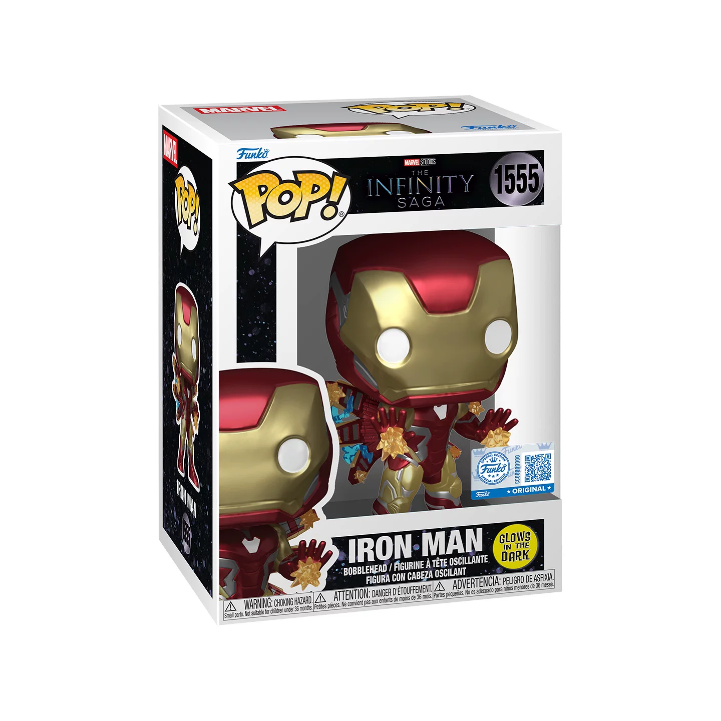 Funko Pop Marvel Heroes Avengers Iron Man Peripheral Figure Luminous Ornament Doll Gift - Image 5