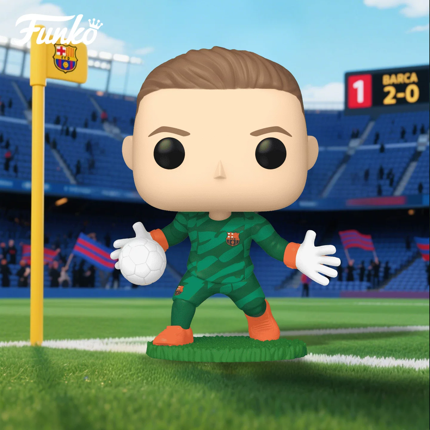 Funko Football La Liga Barcelona Goalkeeper Ter Stegen Merchandise Figurine Ornament Gift - Image 2
