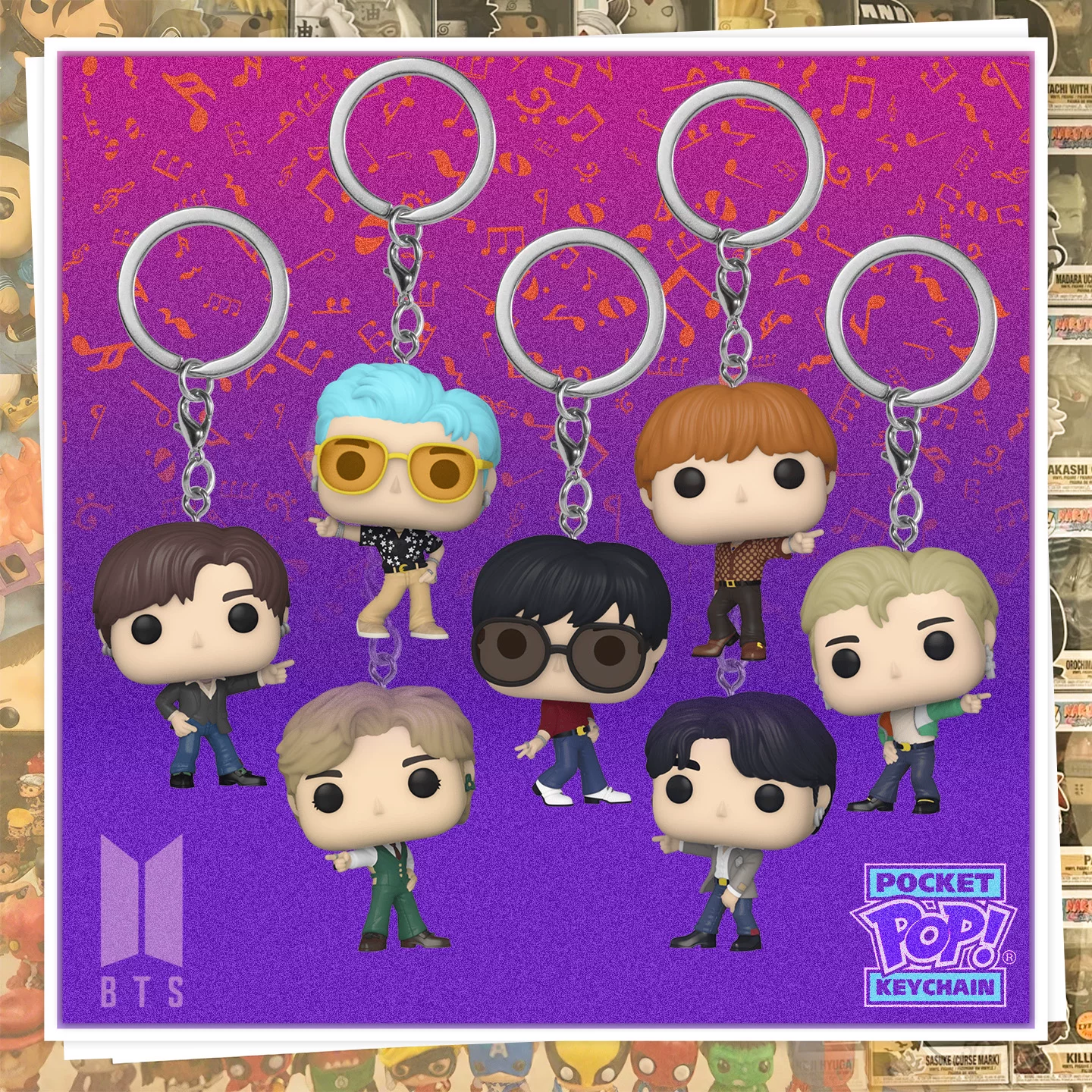 Funko Bts (Bts) Min Yoongi, Kim Seokjin, Park Jimin, Jung Kook Keychain Pendant Doll Gift