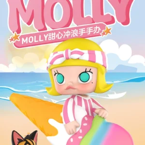 Popmart Molly Sweetheart Surfer Figure Cute Doll Toy Figurine Gift Ornament