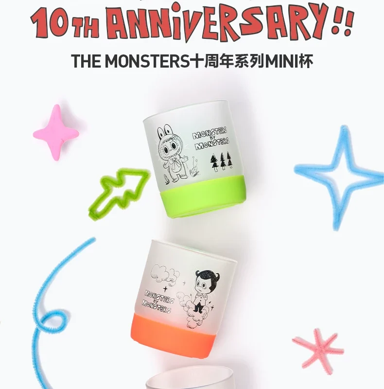 Popmart the Monsters 10Th Anniversary Series Mini Cup Blind Box Labubu Gift
