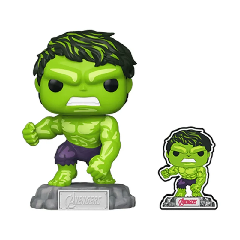 Funko Pop Marvel Hulk with Badge Peripheral Figure Trendy Toy Collectible Doll Ornament Gift