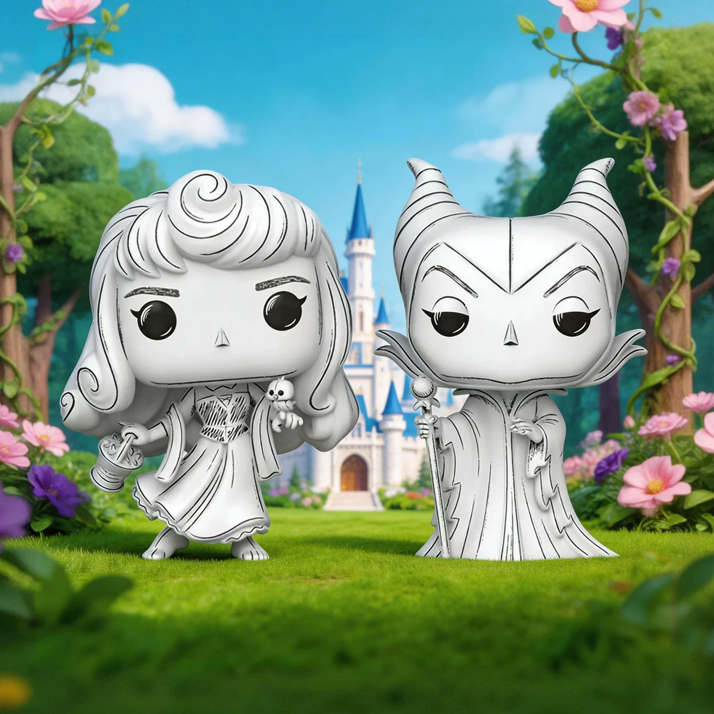 Funko Disney Sleeping Beauty Aurora Maleficent Cheshire Cat Cruella Peripheral Figurines Gifts - Image 2