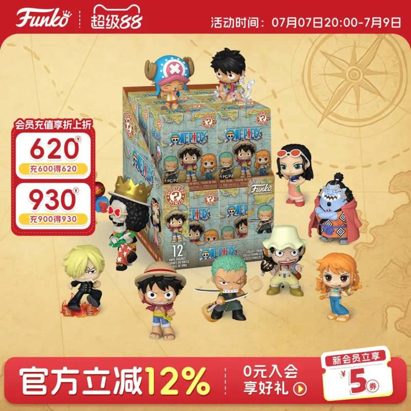 Funko One Piece Straw Hat Luffy Zoro Fishman Island Peripheral Blind Box One Piece Figure Figurine Gift