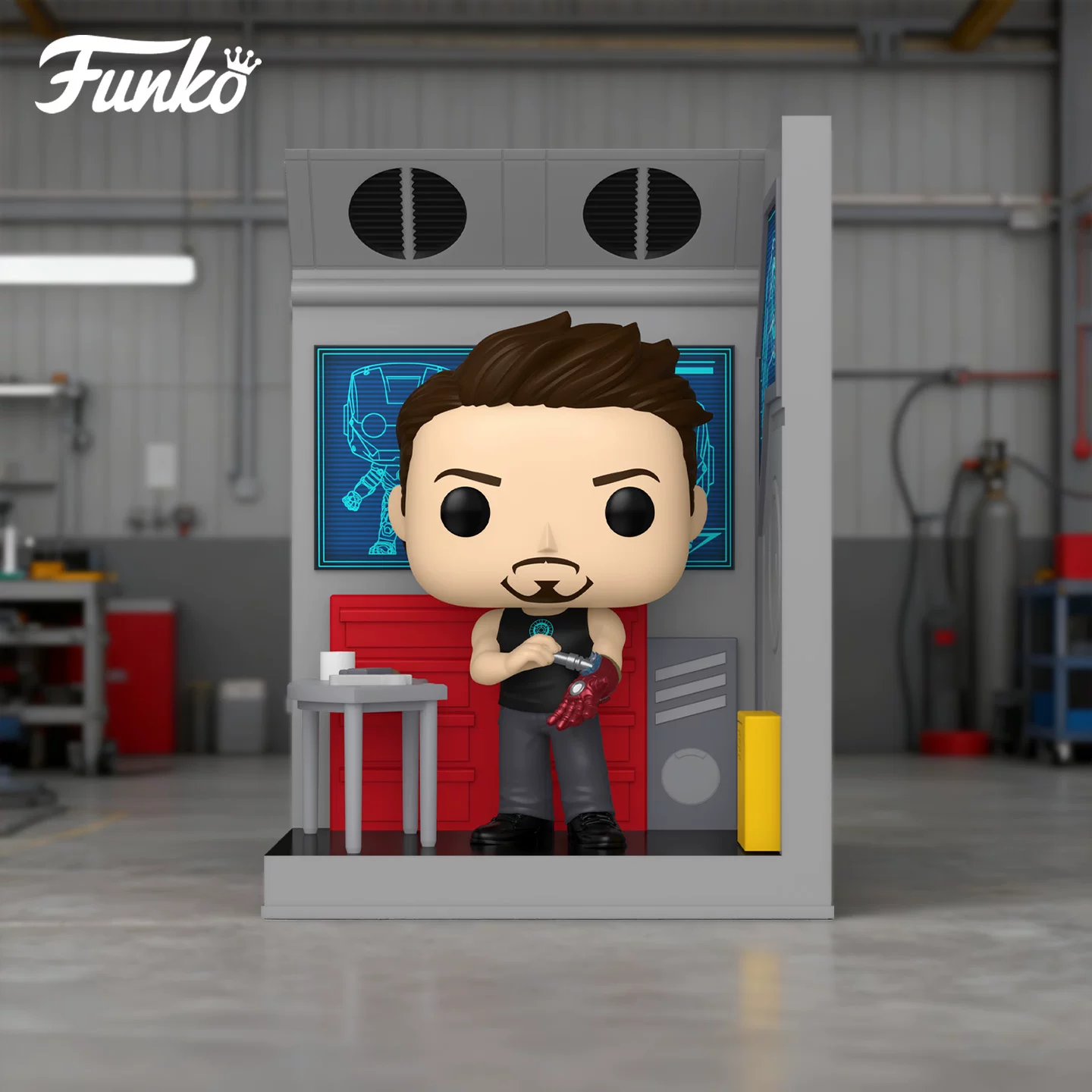 Funko Marvel Avengers Tony Iron Man 3D Miniature Scene Figure Ornament Doll Gift - Image 2