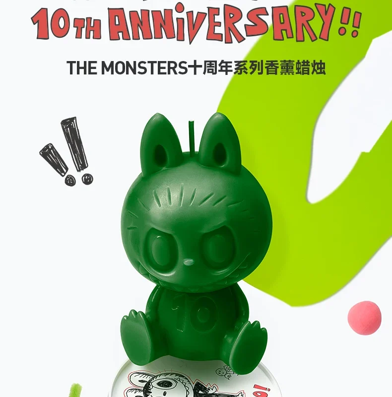 Popmart the Monsters 10Th Anniversary Series Scented Candle Blind Box Labubu Gift
