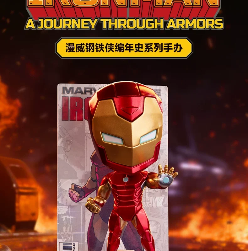 Popmart Marvel Iron Man Chronicles Series Figure Blind Box Toy Ornament Gift