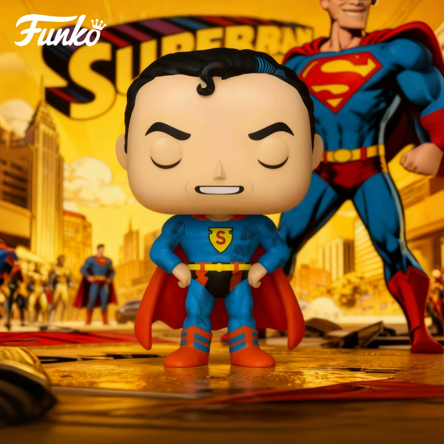 Funko Pop Gold Supreme Superman Dc Comics Development History Peripheral Figurine Ornament Gift - Image 5