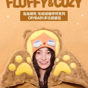 Popmart Bubble Mart Bubble Cute Plush Warm and Cozy Series Crybaby Multifunctional Blanket