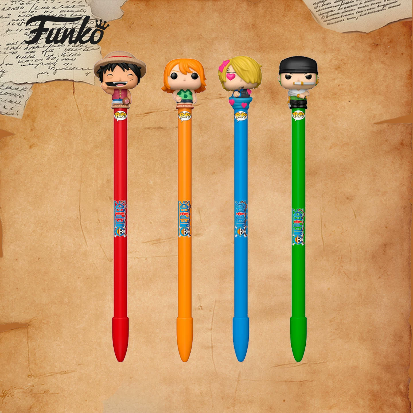 Funko One Piece Zoro Luffy Sanji Nami One Piece Merchandise Stationery Ballpoint Pen Trendy Toy Figure Gift - Image 3