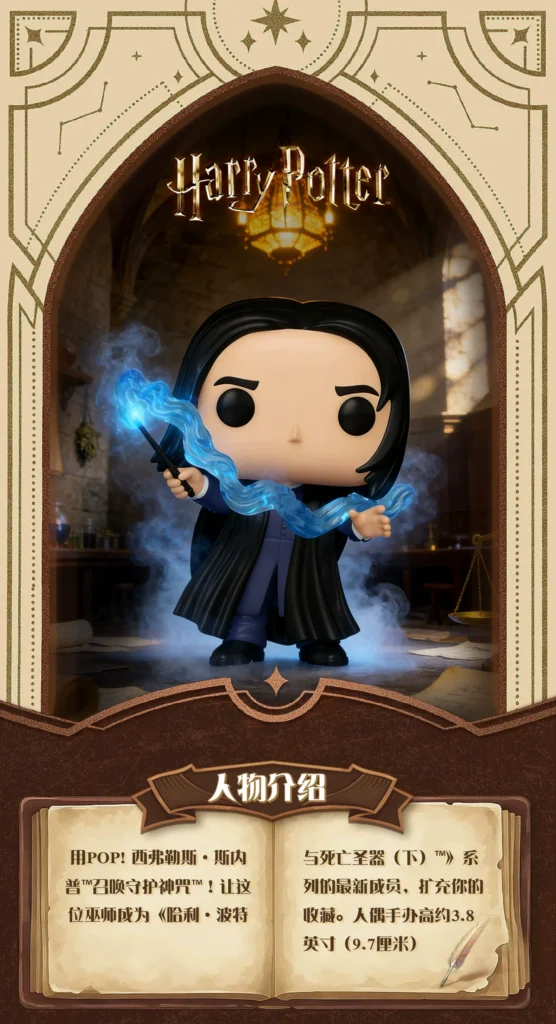 Funko Pop Harry Potter and the Deathly Hallows Merchandise Figure Snape Patronus Ornament Doll Gift