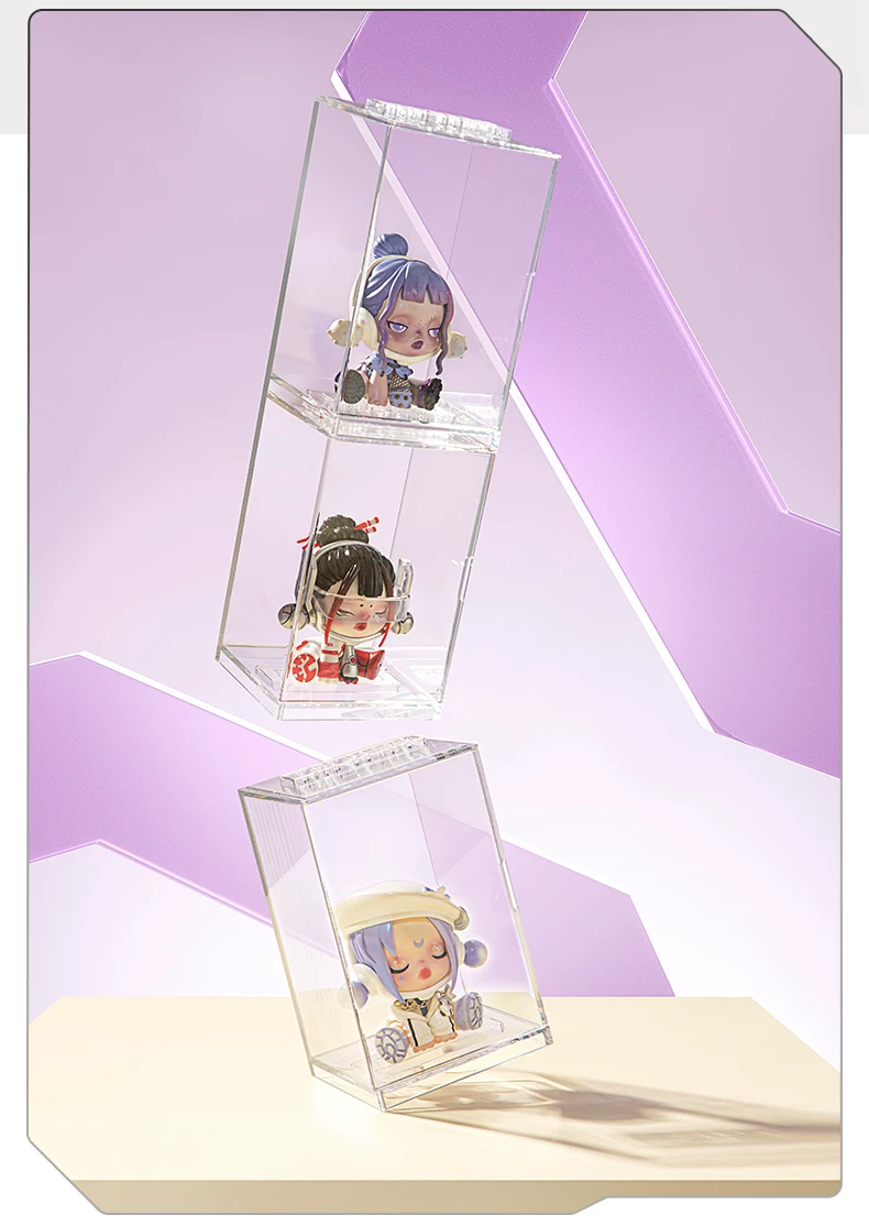 Popmart Bubble Mart Doll Figure Display Box Blind Box Toy Figure Transparent Dustproof Storage Box