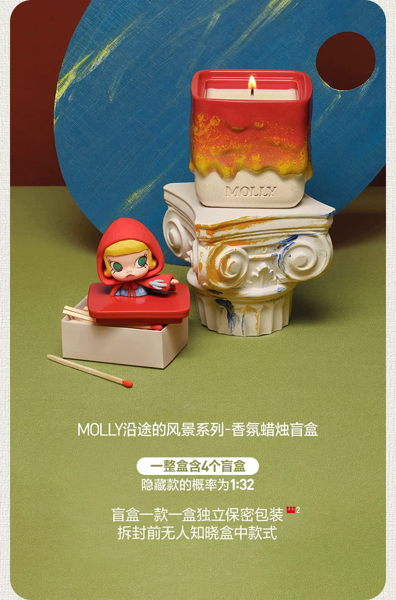 Popmart Molly Scenery Along the Road Series Scented Candle Blind Box Home Accessories Gift - Image 3