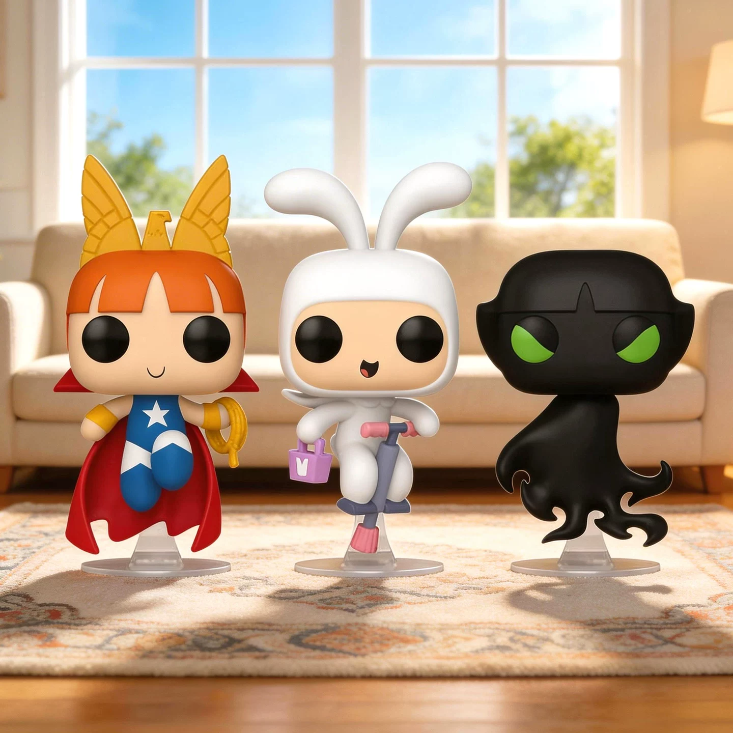 Funko Powerpuff Girls Collaboration: Bubble, Blossom, and Bubbles Action Figures, Trendy Toys, Figurines, Gifts - Image 2