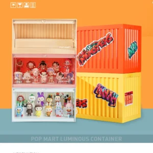 Popmart Colorful Container Figure Display Box Luminous Display Case Blind Box Toy Display Stand Display Box