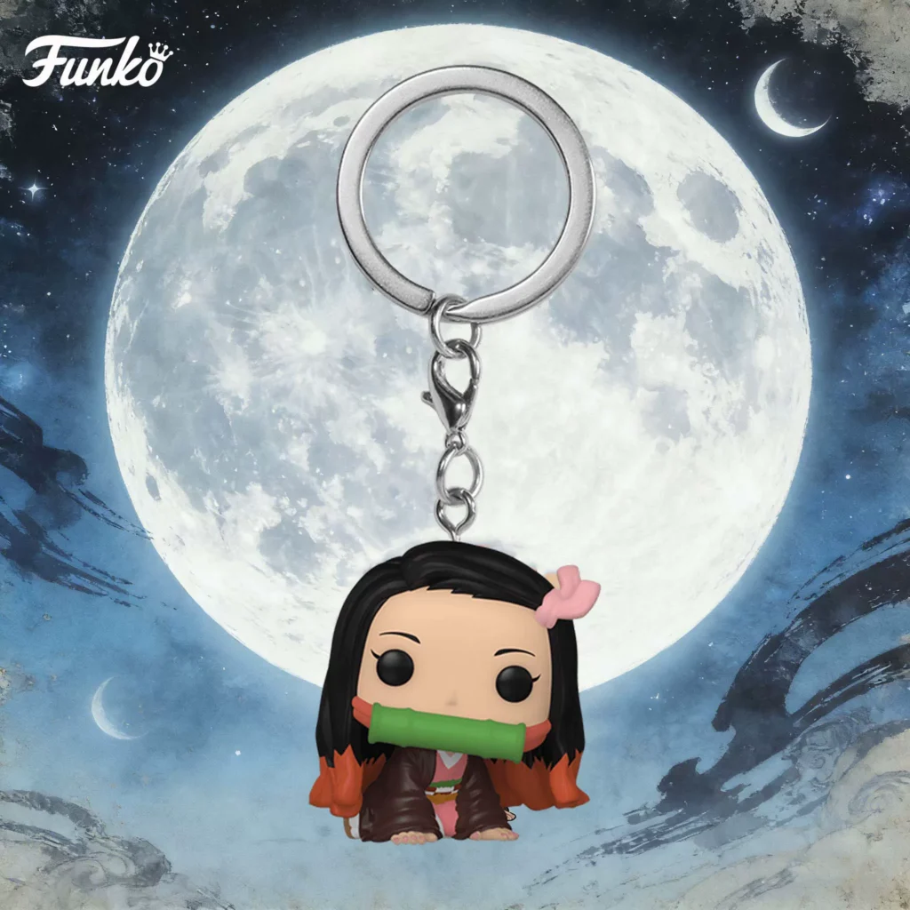 Funko Demon Slayer Nezuko Keychain Japanese Anime Peripheral Figure Trendy Toy Pendant Doll Gift