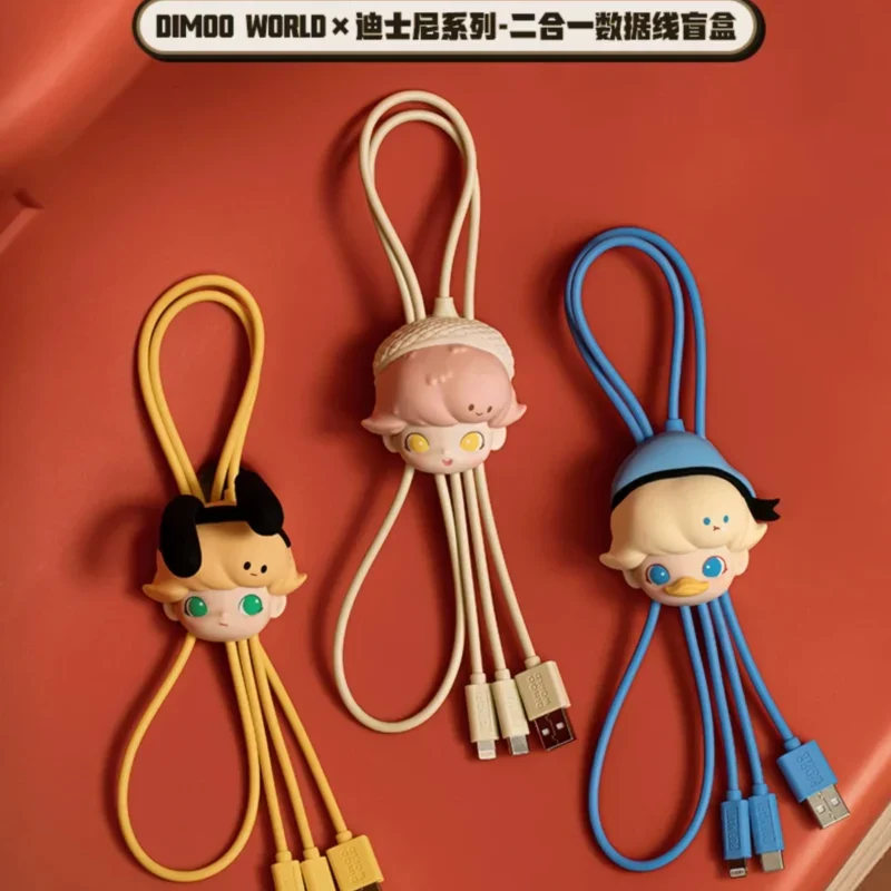 Popmart Dimoo World × Disney Series 2-in-1 Data Cable Blind Box Merchandise