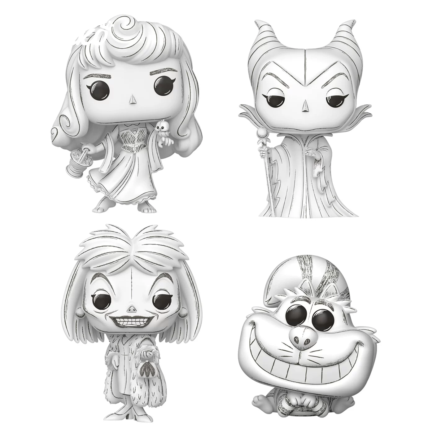 Funko Disney Sleeping Beauty Aurora Maleficent Cheshire Cat Cruella Peripheral Figurines Gifts - Image 5